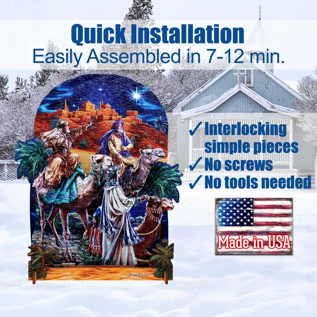 Journey of Three Kings Life Size Outdoor Nativity Scene 65