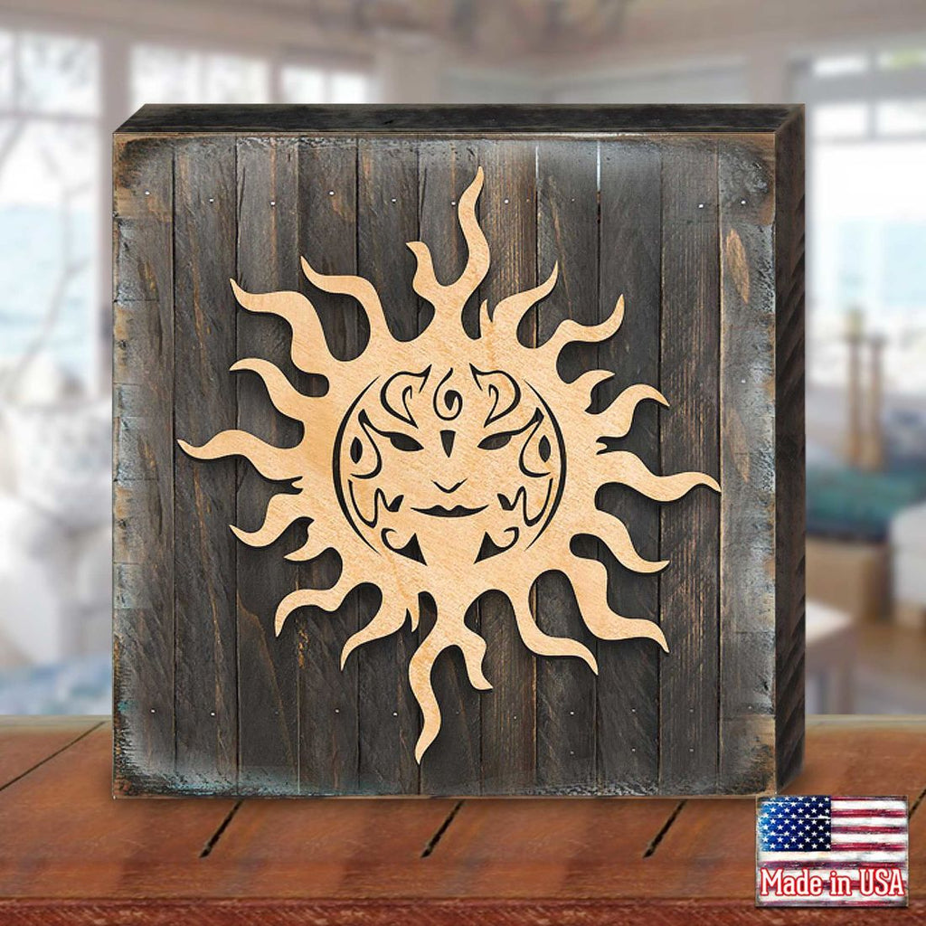 Celtic Sun Charm Art Wooden Wall Art by Celtic Art - Celtic Decor - 953169B