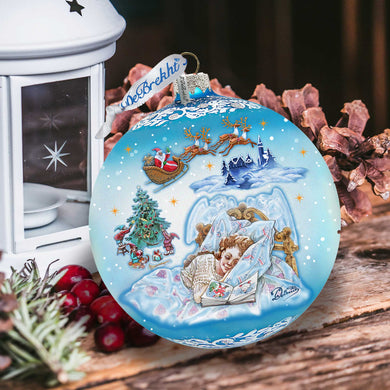 Winter Fairy Tale Dream Glass Ornament Limited Edition by G. DeBrekht - Santa Snowman Decor - 73831-1