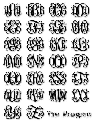 Wooden Wedding Guest Book 3 Letters Personalized Monogram Signage Framed Vine Script Personalized Monogram, Unpainted, Home Decor, Wedding Decor, Initial, Door Hanger