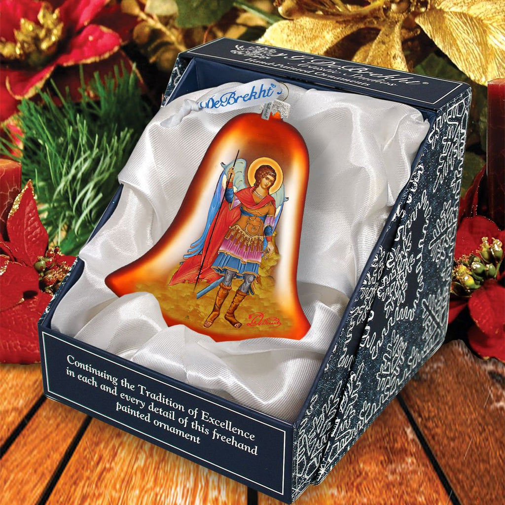Saint Michael Bell Glass Ornament by G. DeBrekht - Christmas Decor - 752-037