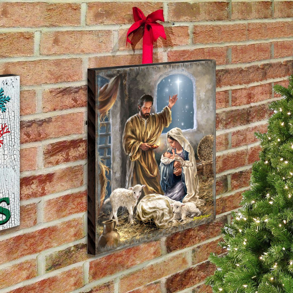Regal Glory to God Wooden Wall Art by D. Gelsinger - Nativity Holiday Decor - 95677B-DG