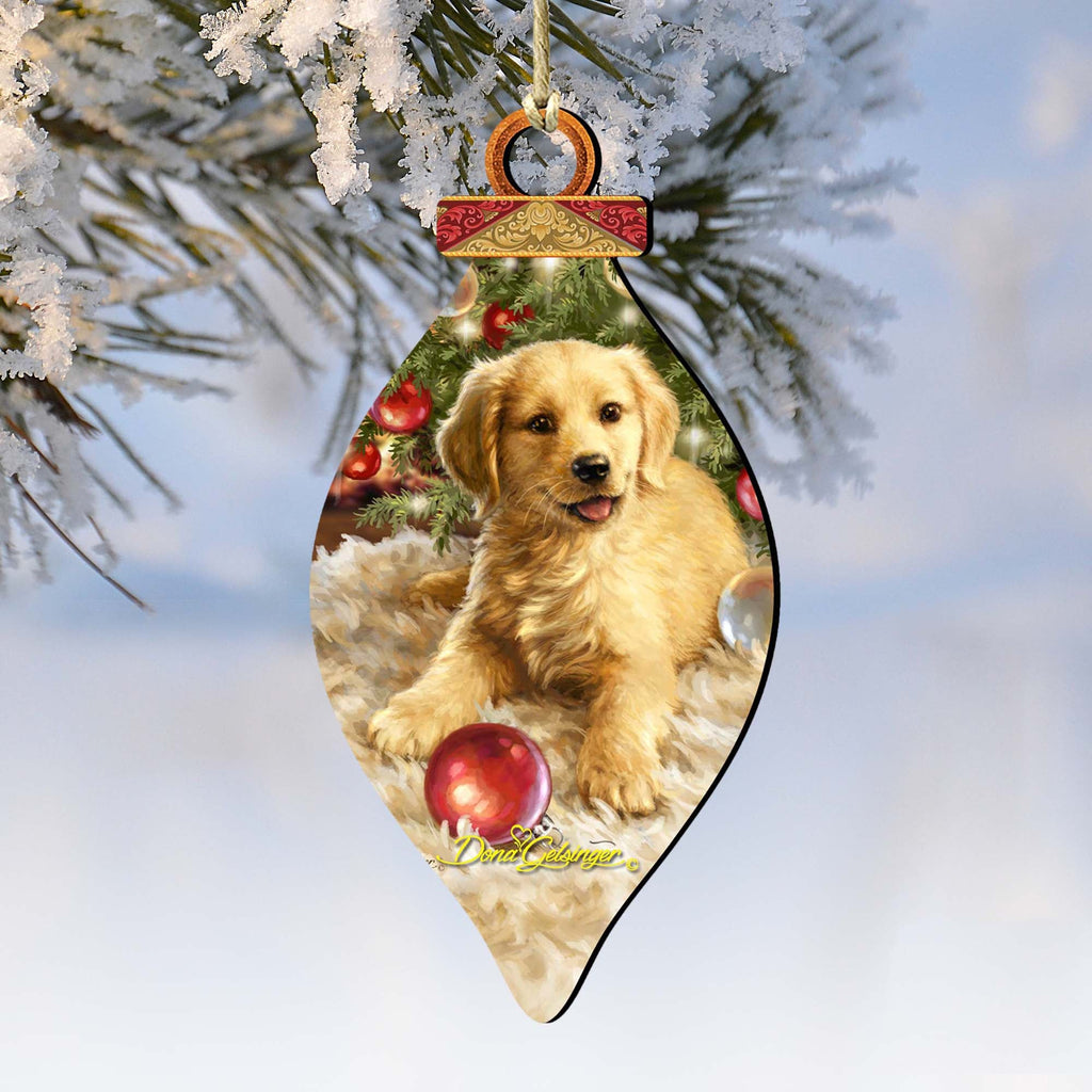 Christmas Puppy Wooden Ornaments by Gelsinger - Christmas Decor - 8041104-1609