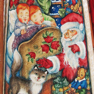 All Through the House Santa Hand-Painted WOODCARVED Masterpiece by G. DeBrekht - Christmas Decor - 215821