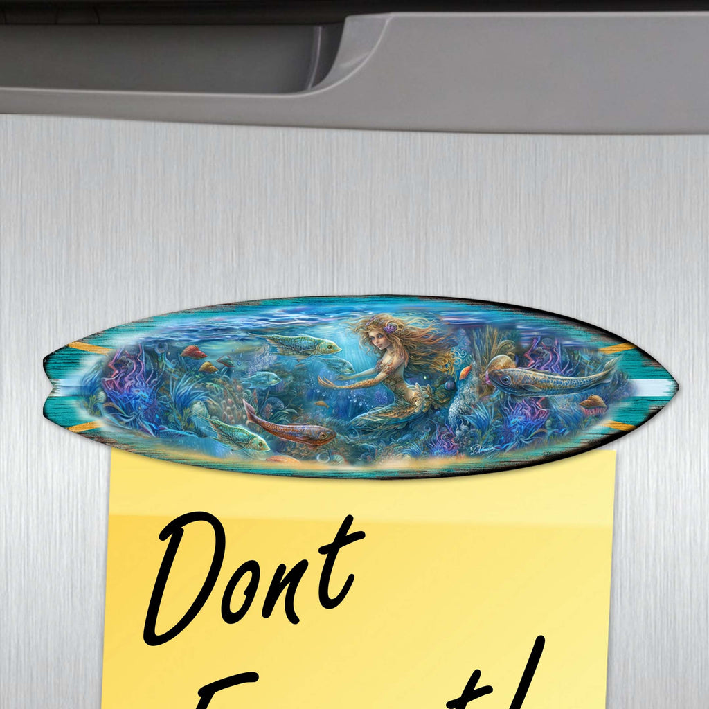 Ocean Style Surfboards Decorative Eco Wood Magnets Set of 6 by G. Debrekht - Coastal Decor - 8090067G-S6