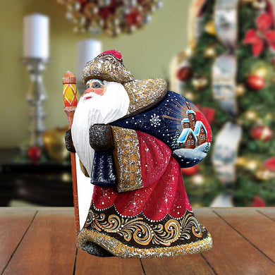 Happy Traveler Yuletide Hand-Painted WOODCARVED Masterpiece by G. DeBrekht - Wildlife Holiday Decor - 821032 *** PRE-ORDER - Handmade Just for You! ***