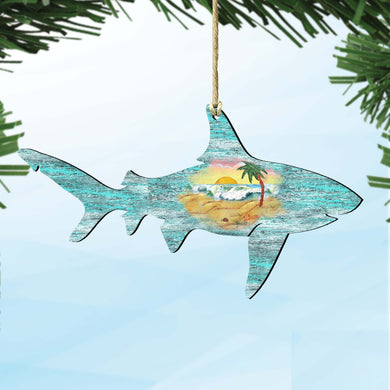 Shark Wooden Ornaments by G. DeBrekht - Coastal Holiday Decor - 8198515