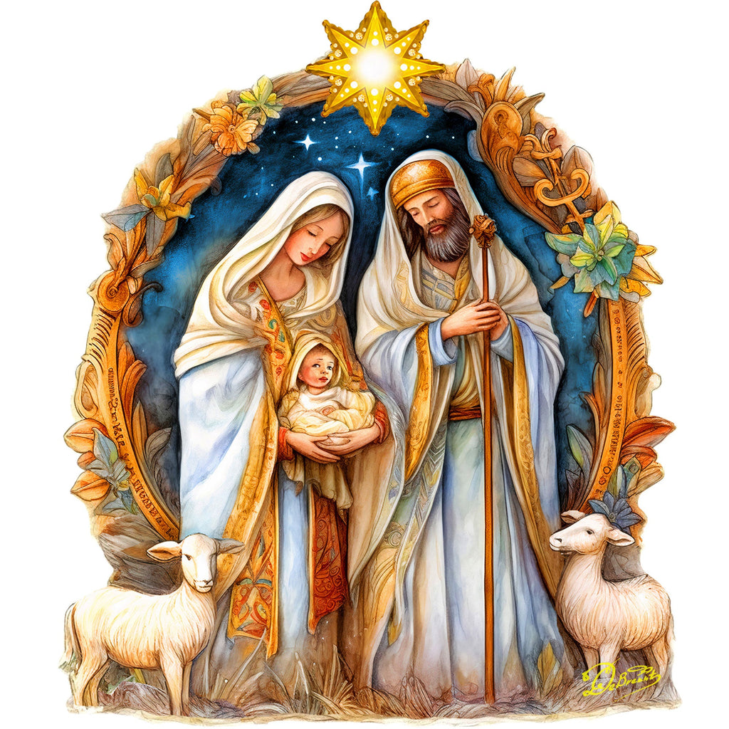 Nostalgic Nativity Scene Holiday Door Decor by G. Debrekht - Nativity Holiday Decor - 8611074H