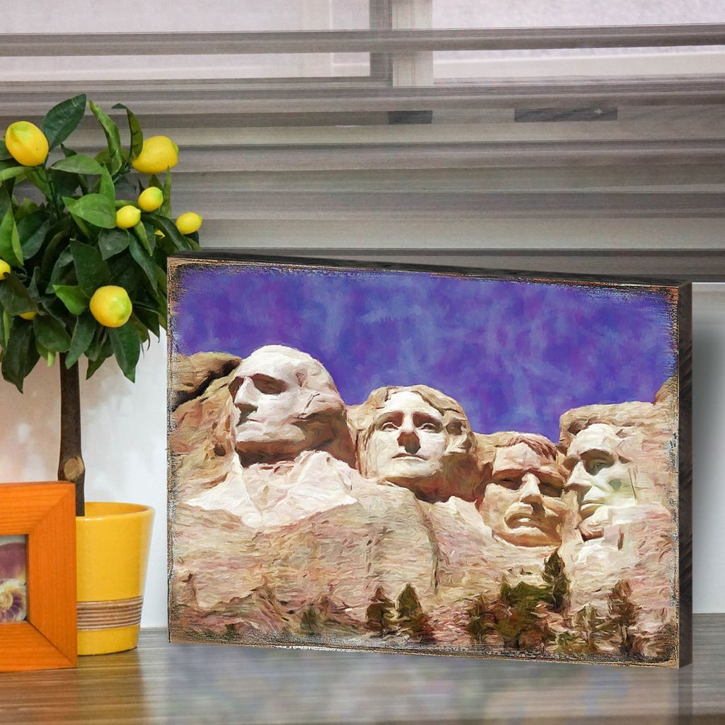 Amarante Mount Rushmore Wooden Wall Art by Nature Wonders - Nature Wildlife Decor - 95247B