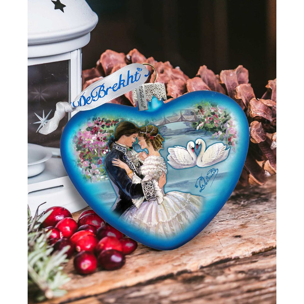 Treasure of Love Heart Glass Ornament by G. DeBrekht - Christmas Decor - 753-003