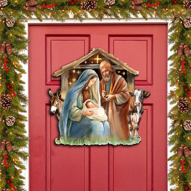 Born Under Bright Star Nativity Holiday Door Decor by G. Debrekht - Nativity Holiday Decor - 8611082H