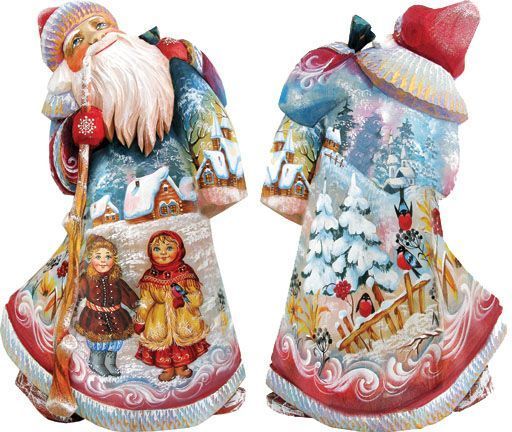 Devotional Santa, Hand-Painted WOODCARVED Figurine by G. DeBrekht - SPECIAL ORDER *** PRE-ORDER - Handmade Just for You! ***