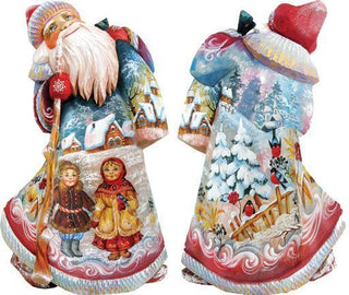 Devotional Santa, Hand-Painted WOODCARVED Figurine by G. DeBrekht - SPECIAL ORDER *** PRE-ORDER - Handmade Just for You! ***