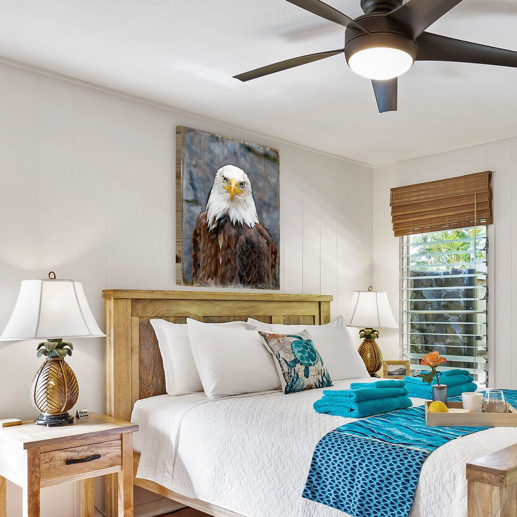 Eagle Portrait Art Wooden Wall Art by Nature Wonders - Nature Wildlife Decor - 95296B