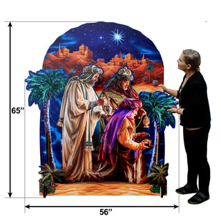 Three Kings Gifts Life Size Outdoor Nativity Scene 65