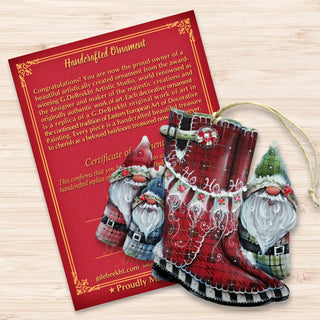 Hello Christmas Boots Wooden Ornaments by Jamie Mills-Price Christmas Decor - 8611062-1-MP