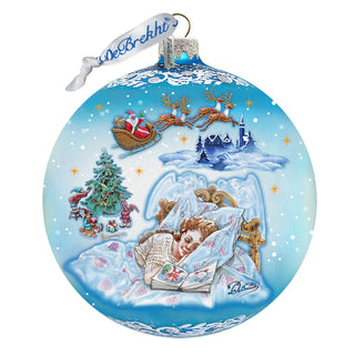 Winter Fairy Tale Dream Glass Ornament Limited Edition by G. DeBrekht - Santa Snowman Decor - 73831-1