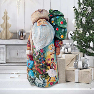 Evergreen Dance Santa Hand-Painted WOODCARVED Masterpiece by G. DeBrekht - Christmas Decor - 241138 *** PRE-ORDER - Handmade Just for You! ***