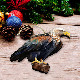 Bald Eagle Charm Wooden Ornaments by G.Debrekht - Wildlife Holiday Decor - 8710101-4