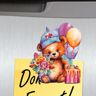 Happy Birthday Decorative Eco Wood Magnets Set of 6 by G. Debrekht - Family Love Decor - 8090035G-S6