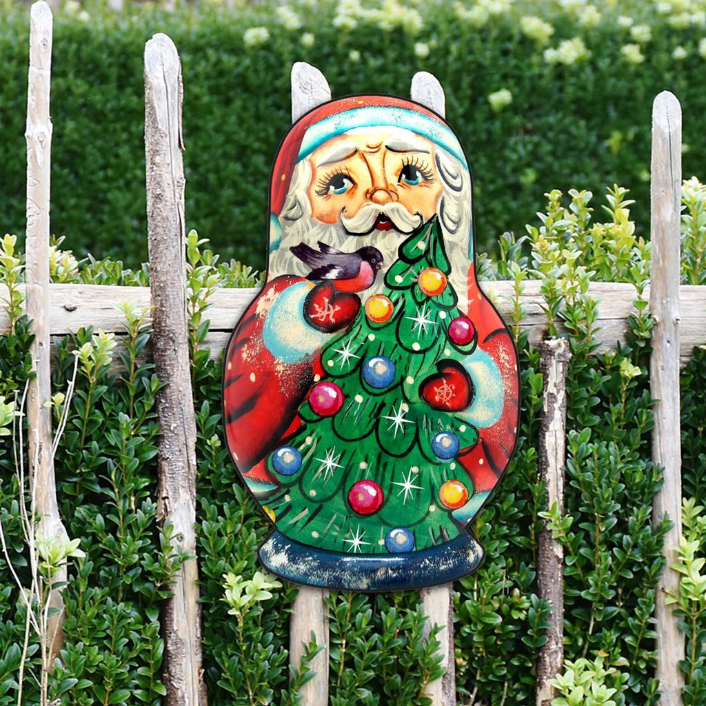 Santa Nesting Doll Christmas Outdoor Decor Large Ornament by G. DeBrekht - Christmas Santa Snowman Decor - 8115060M