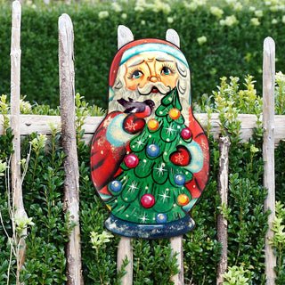 Santa Nesting Doll Christmas Outdoor Decor Large Ornament by G. DeBrekht - Christmas Santa Snowman Decor - 8115060M