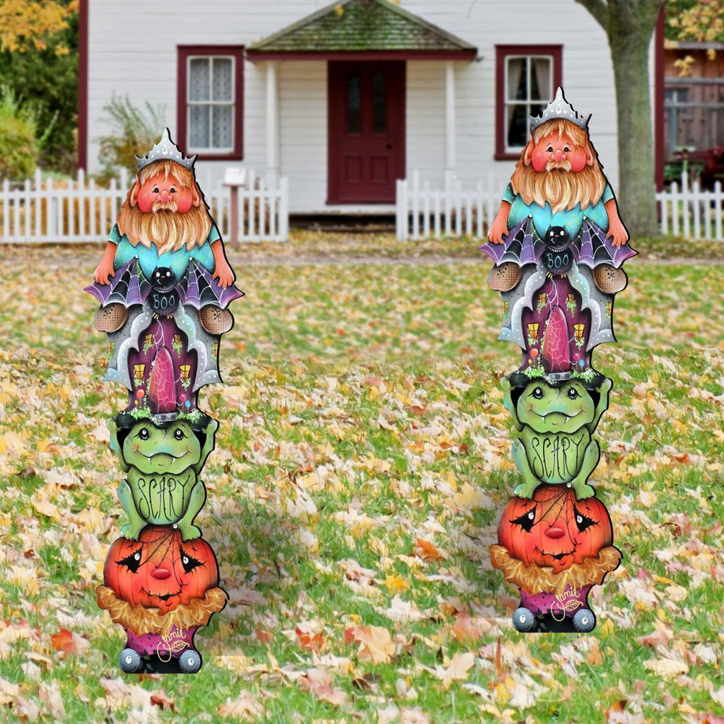 Scary Boo Halloween Set of 2 Outdoor Decor by Jamie Mills-Price - Thanksgiving Halloween Decor - 8457413F