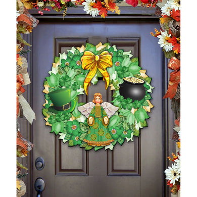 St Patrick's Day Wreath Irish Holiday Door Decor by G. DeBrekht - Celtic Decor - 8185318H