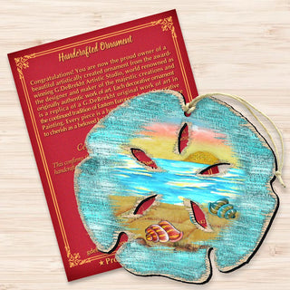 Sand Dollar Wooden Ornaments by G. DeBrekht - Coastal Holiday Decor - 8198539