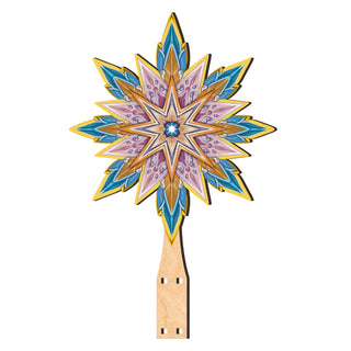 Coastal Pelican Star Tree Topper Wooden Decor by G. Debrekht - Wildlife Holiday Decor - 89514