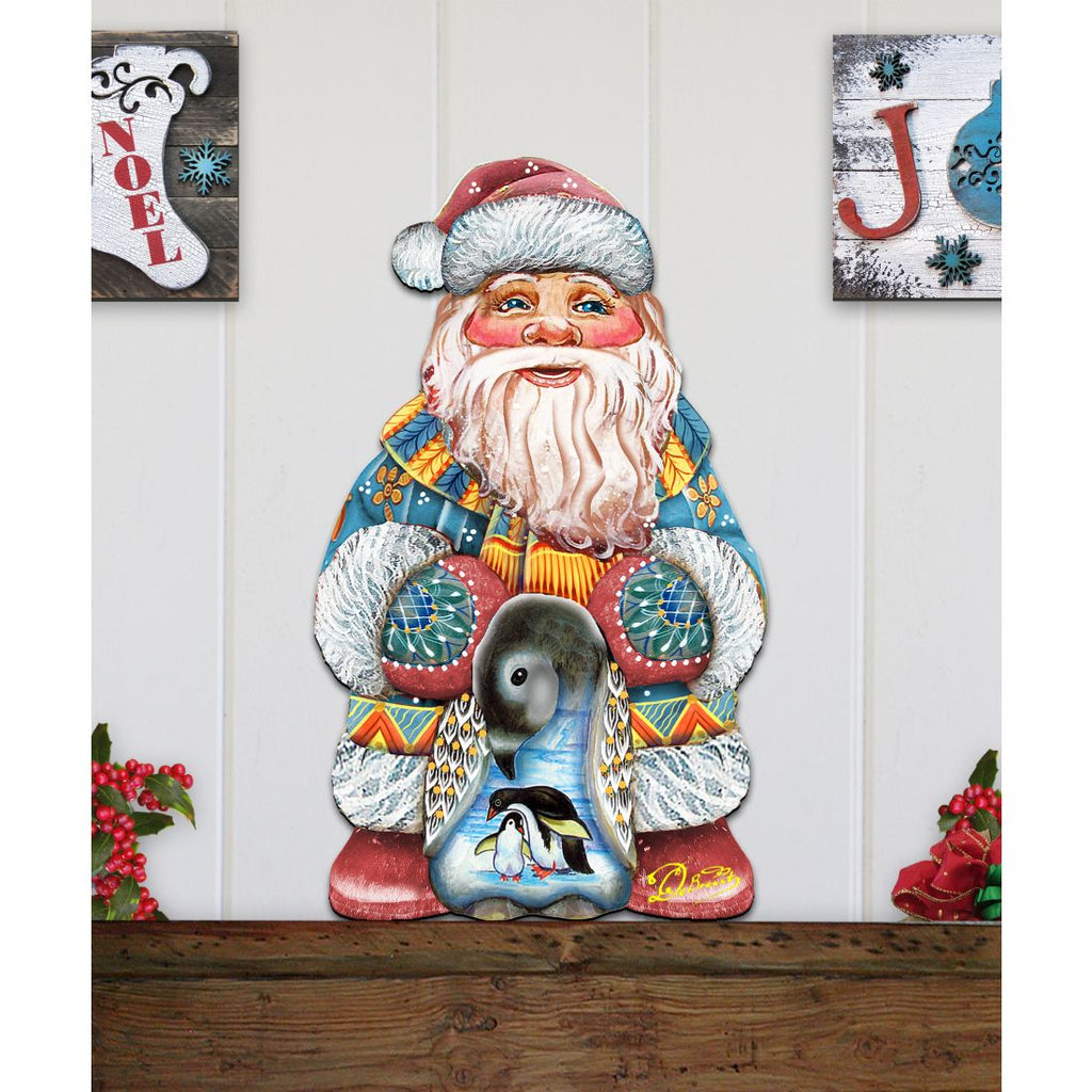 Penguin Santa Christmas Door Decor by G. DeBrekht - Christmas Santa Snowman Decor - 8118051H