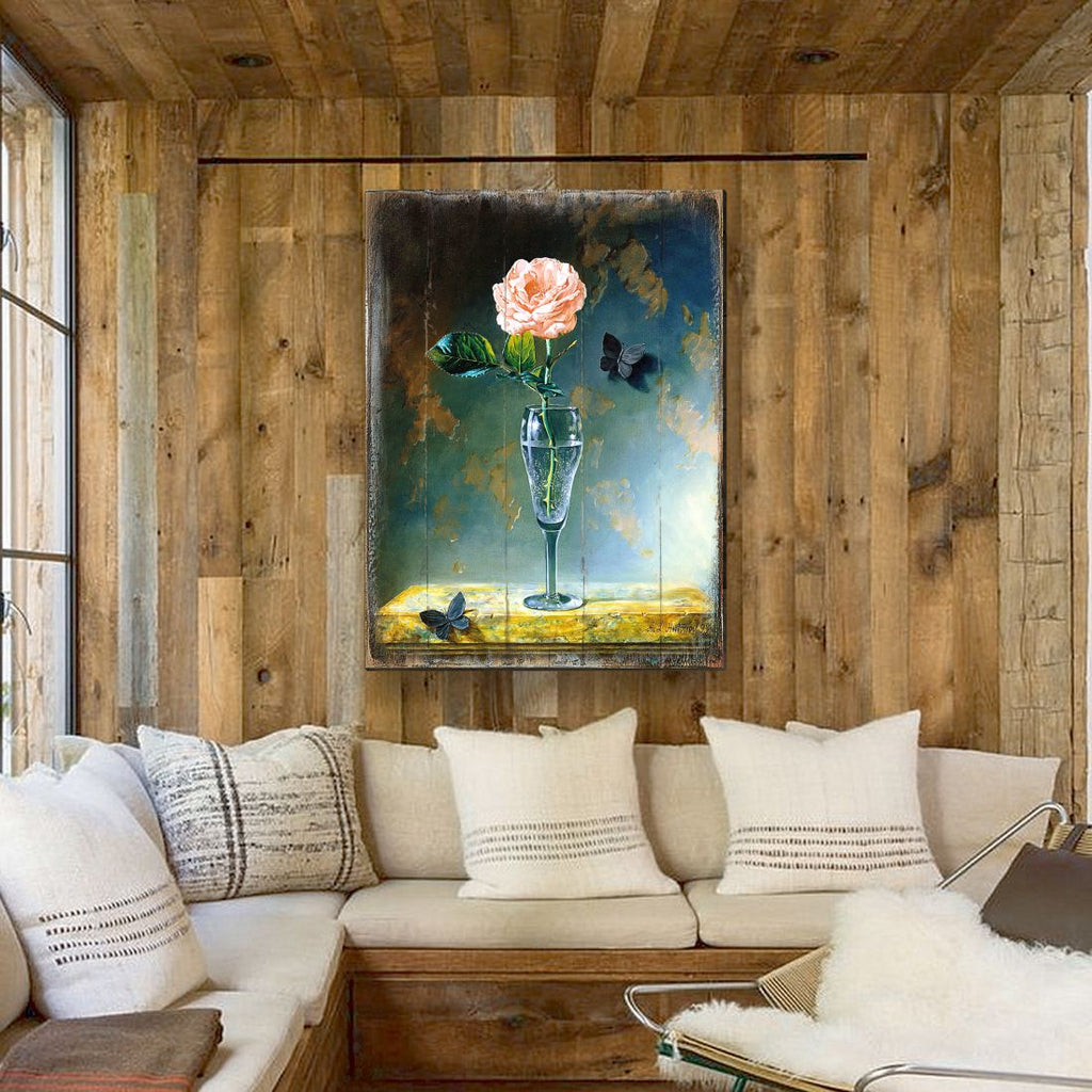 Ameya Rose Art Wooden Wall Art by Nature Wonders - Love Family Kids Decor - 95350B