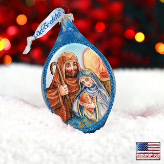 Nativity Drop Glass Ornament by G. DeBrekht - Nativity Holiday Decor - 757-021