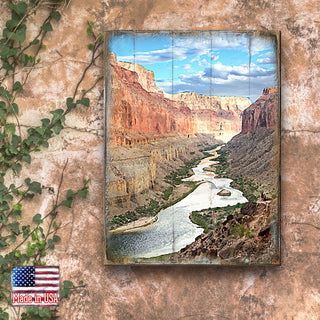 Canyon River Art Wooden Wall Art by Nature Wonders - Nature Wildlife Decor - 95279B