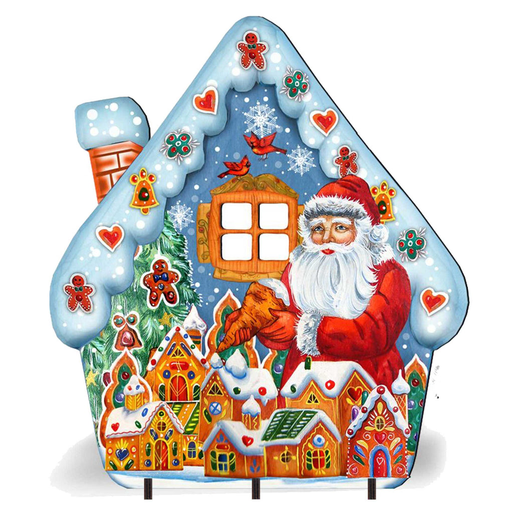 Santa Gingerbread House Life Size Outdoor Holiday Decor by G. DeBrekht - Christmas Decor - 81529214F-XXLG