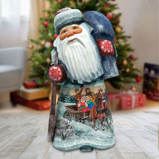 Old World horsing around Hand-Painted WOODCARVED Figurine by G. DeBrekht - Wildlife Holiday Decor - 8215091 *** PRE-ORDER - Handmade Just for You! ***