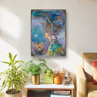 My Lady Unicorn Fantasy Wooden Wall Art by Josephine Wall - Fantasy Decor - 852132-JW