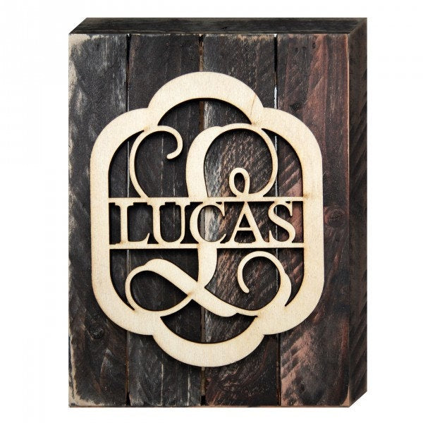 Personalized Family Sign Family Name Wooden Unpainted - Home Decor - Wedding Decor - Wedding Gift - Personalized Gift - Housewarming Gift