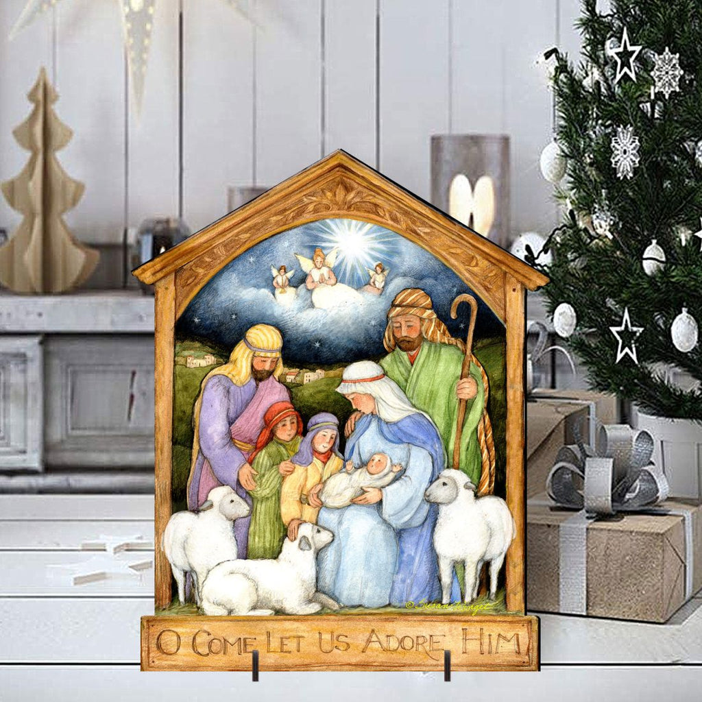 Holy Family Nativity Outdoor Decor by Susan Winget - Nativity Holiday Decor -8471112F-SW