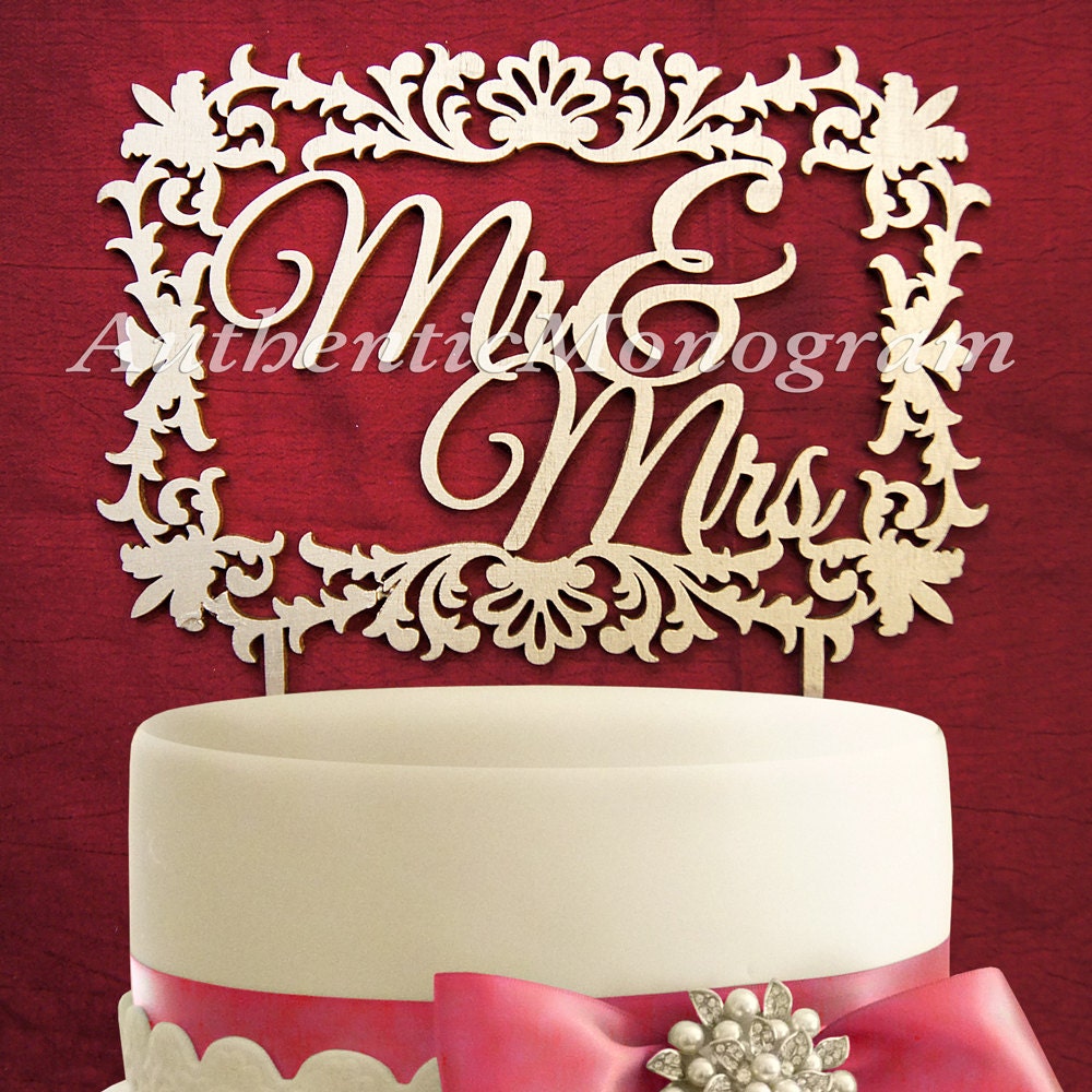 Wedding Cake Topper - Wooden