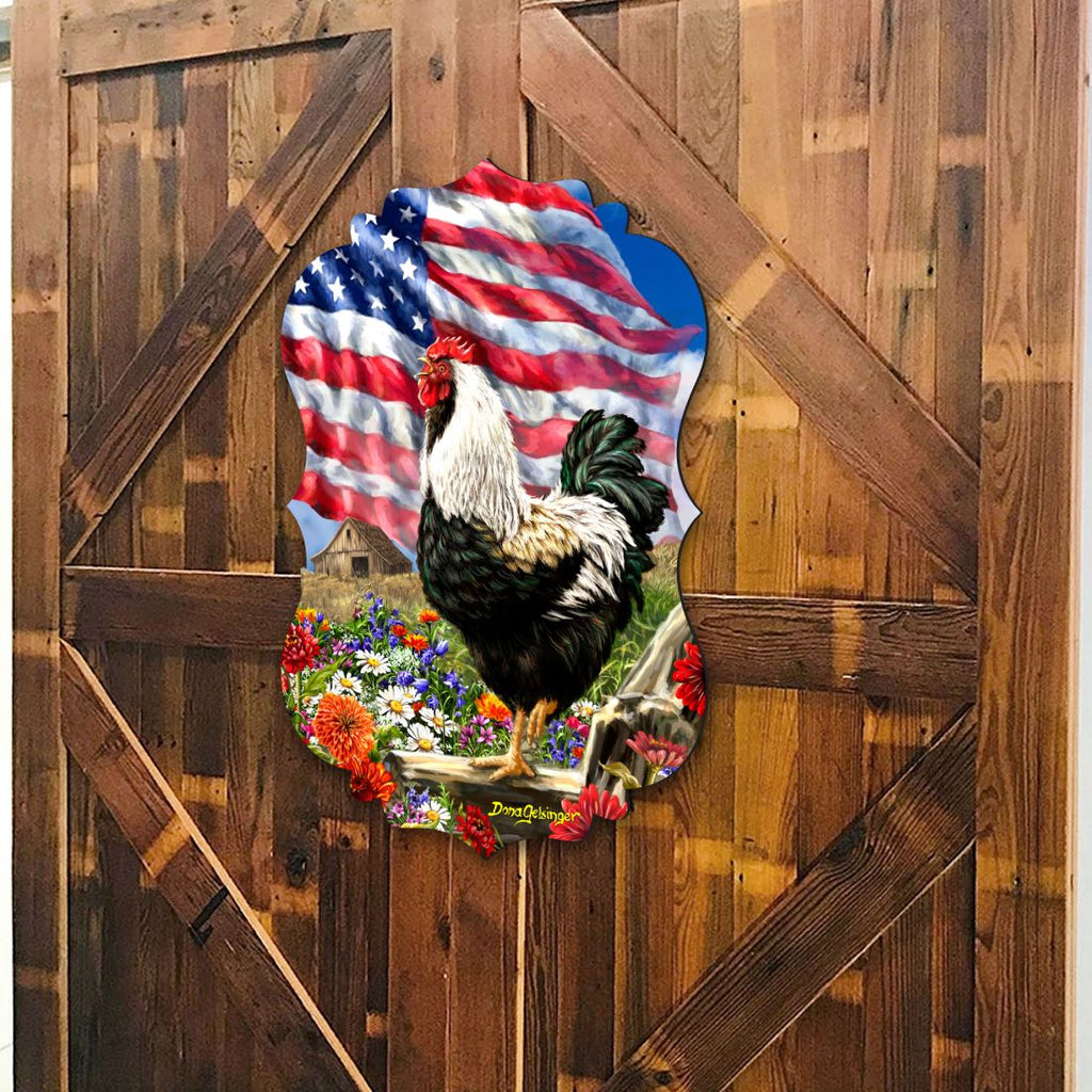 Morning in America Holiday Door Decor by D. Gelsinger - American Christmas Decor - 8467104H-DG