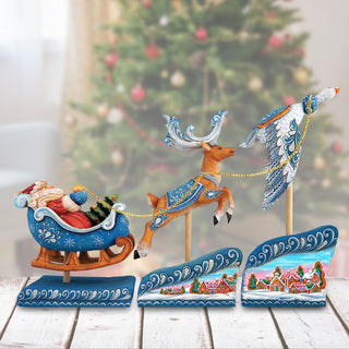 Christmas Arrival Set of 3, Christmas Handpainted G.DeBrekht 52902-B3