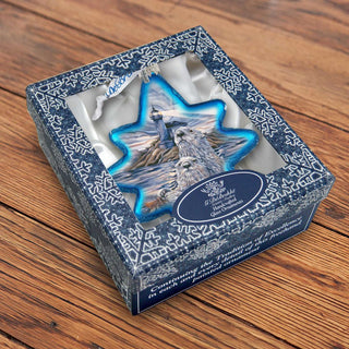 Starlight Otter Lighthouse Glass Ornament by J. Bergsma - Wildlife Holiday Decor - 755-572-JB