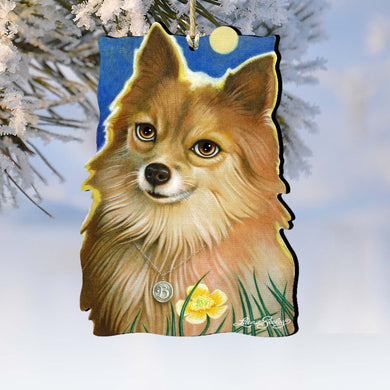 Ready When You Are Wooden Ornaments by Laura Seeley - Pets Dog and Cats Decor - 8511018-LS
