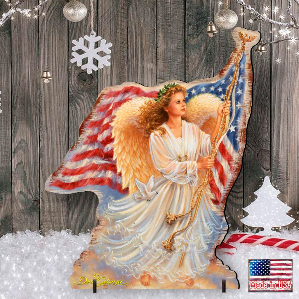 American Christmas Decor by D Gelsinger - Freedom Angel Holiday Outdoor Decor - 8461021F-0107