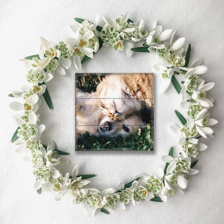 Personalized Gift Square Photo - Custom Portrait on Wood