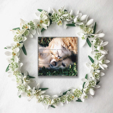 Personalized Gift Square Photo - Custom Portrait on Wood