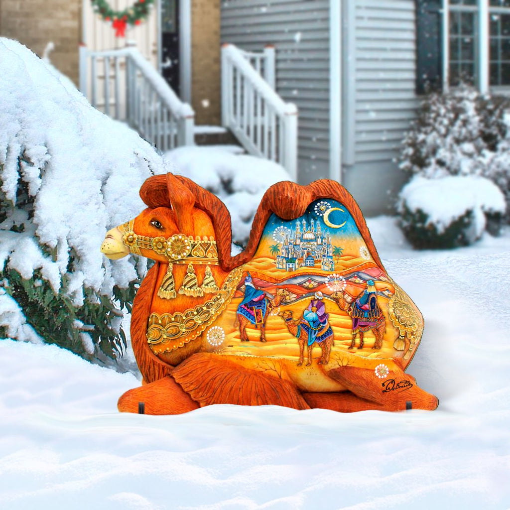 Three King Camel Nativity Outdoor Decor by G. DeBrekht - Nativity Holiday Decor - 8126519F