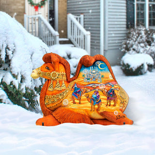 Three King Camel Nativity Outdoor Decor by G. DeBrekht - Nativity Holiday Decor - 8126519F