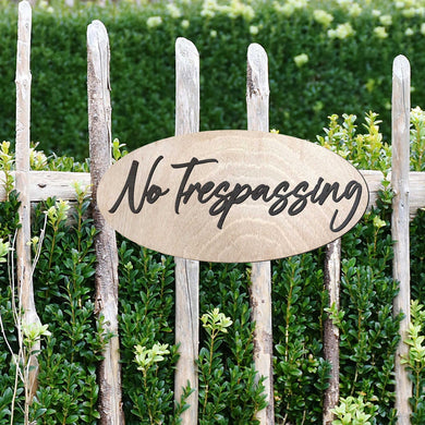 No Trespassing Sign, Business Sign, made in the USA sign, Birch wood sign, Lightweight sign - 320323